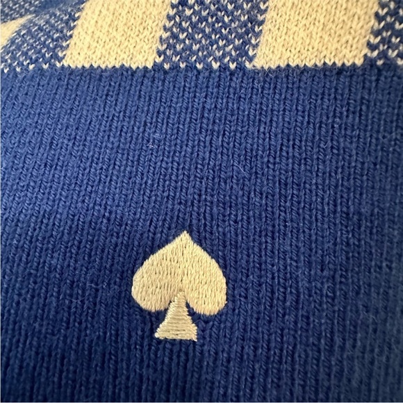 Brand new! Kate Spade Blue and White Checkered Women's Sweater. - Picture 5 of 6